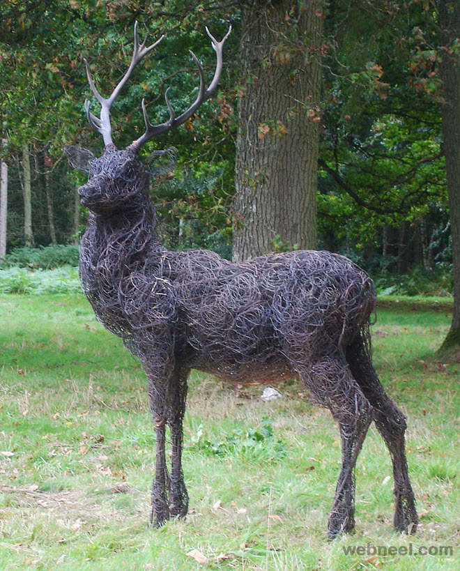 wire sculpture animals