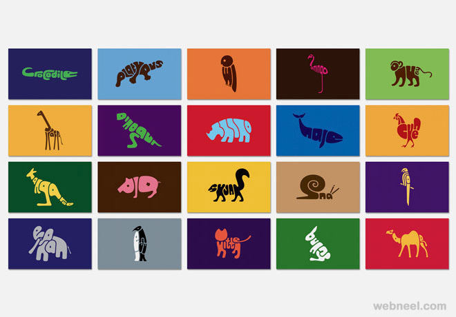 word animals best typography design amazing creative Dan Fleming