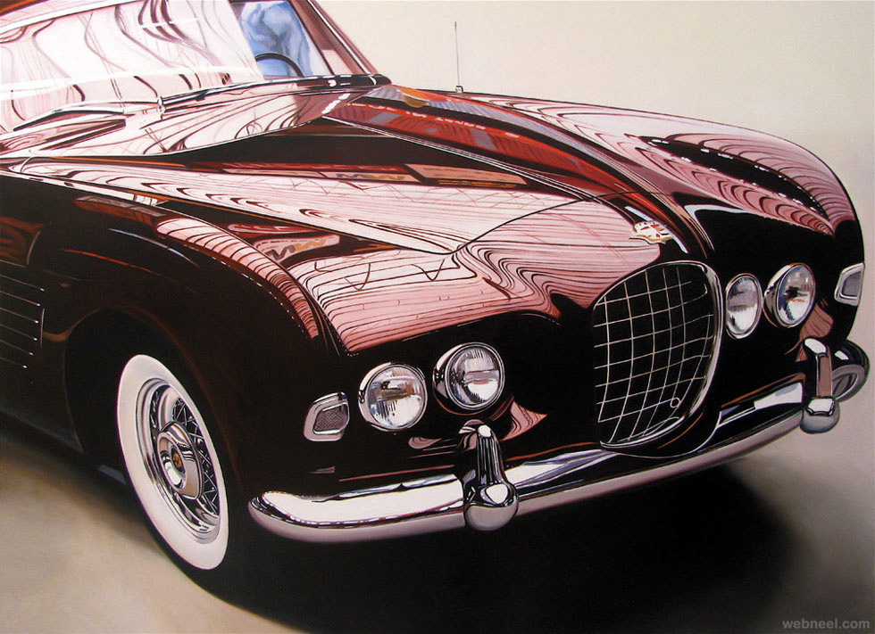 painting of a car