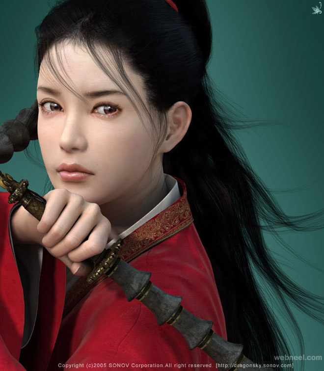 30 Most Beautiful 3D Woman Character designs and models