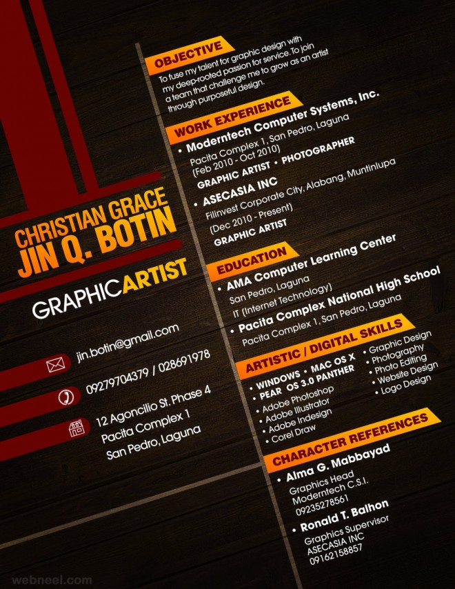 creative resume cv design
