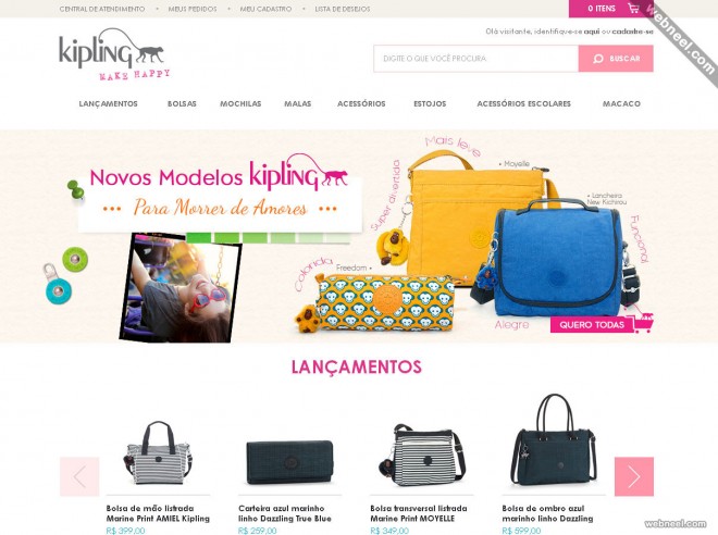 e commerce website kipling