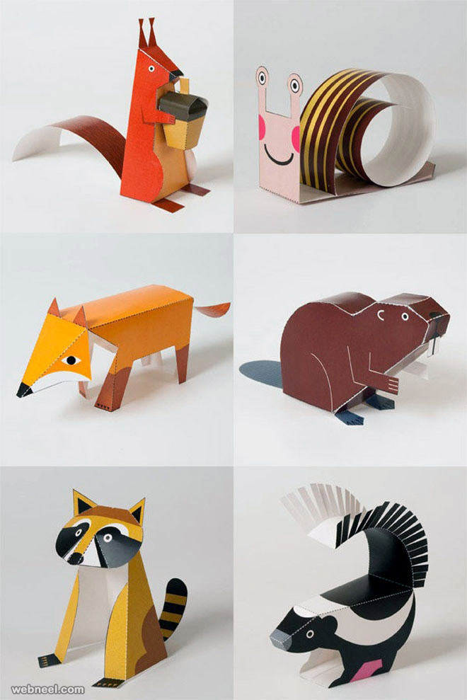 paper sculpture animals