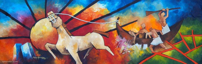 horse indian paintings