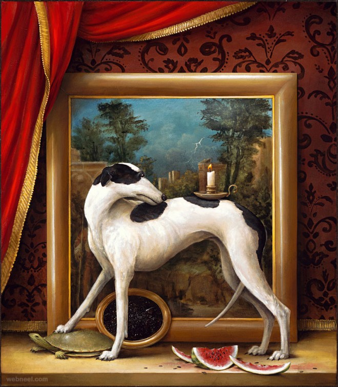 dog surreal painting