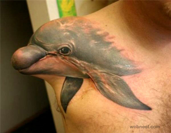 3d dolphin tattoo
