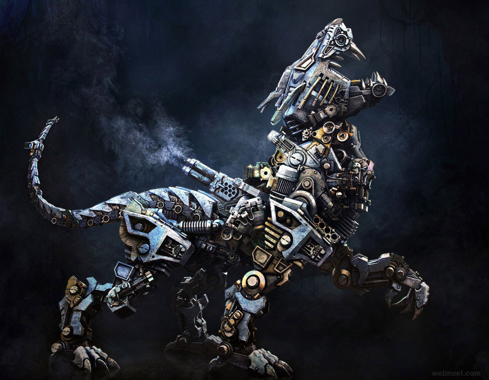 beast robot animal 3d model by aleksandr kuskov 5