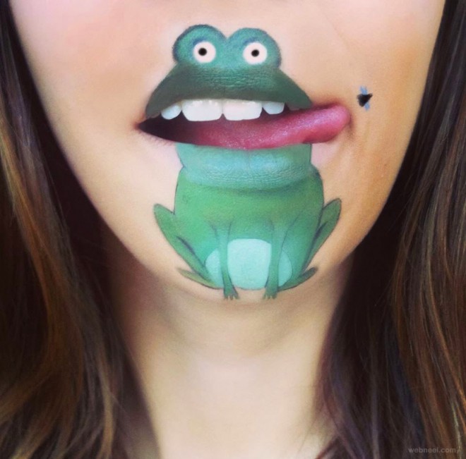 lip painting frog