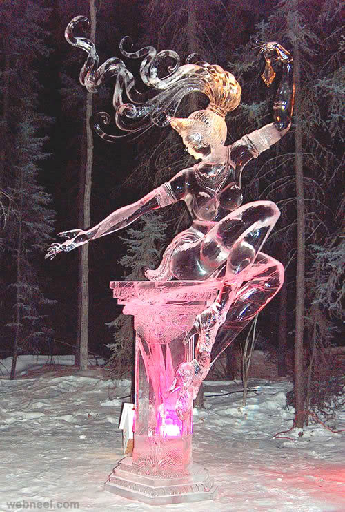 ice sculpture woman start