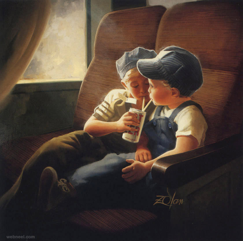 20 Beautiful Baby Oil Paintings for your inspiration