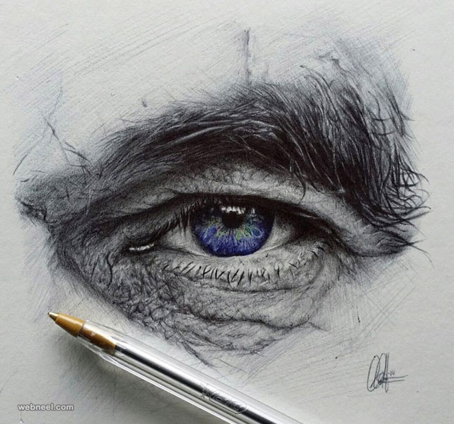 drawing of eyes