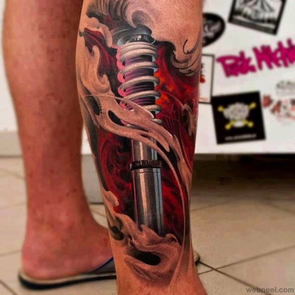 tattoo leg 3d