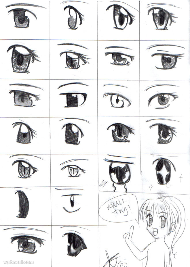 anime eyes drawing