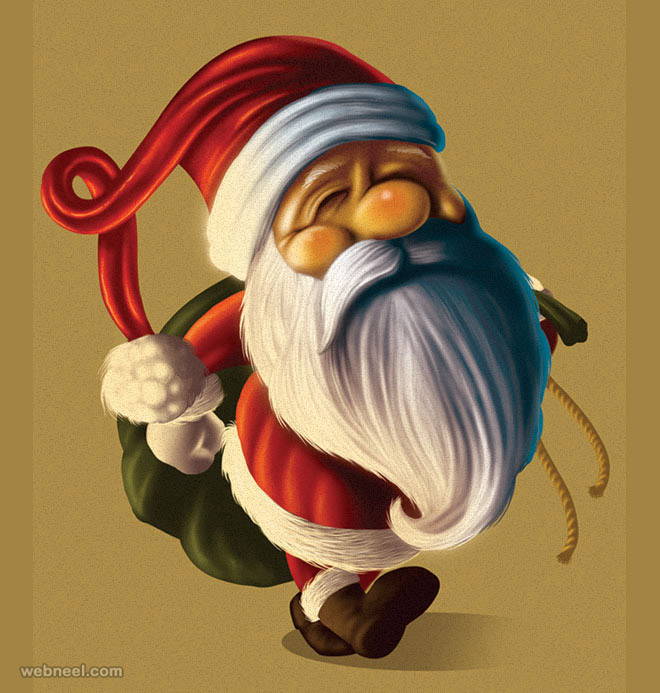 santa claus pictures paintings
