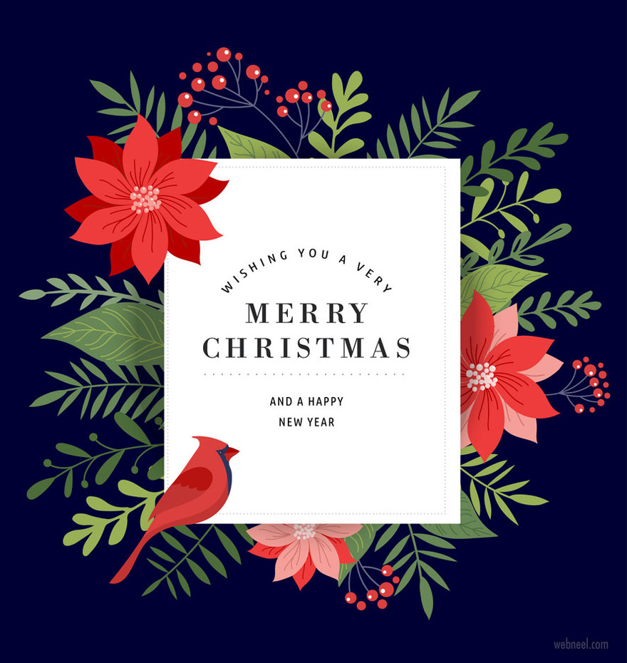50 Best Christmas Greeting Card Designs from top designers