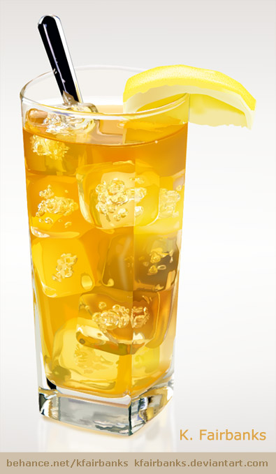 Iced Tea vector drawing by K. Fairbanks