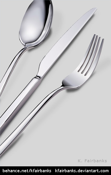 Silverware   a vector drawing by K. Fairbanks