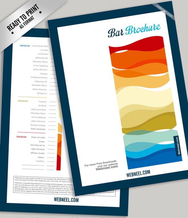 9 colorful a4 brochure design template