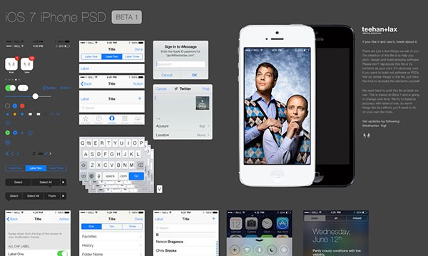 ios 7 UI Kit - Free Psd File