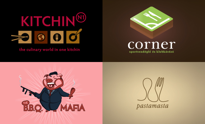 Creative Logo Designs For Restaurant Theme - 30 Logos