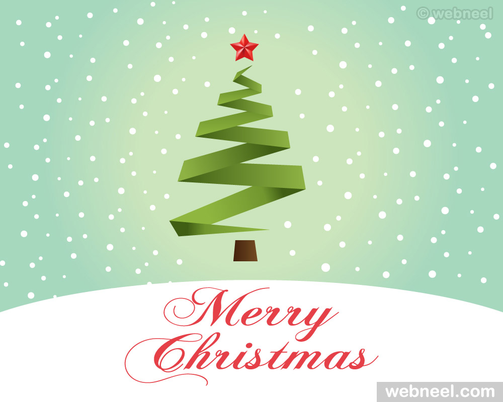 Christmas Greeting Card Design Free Vector Preview