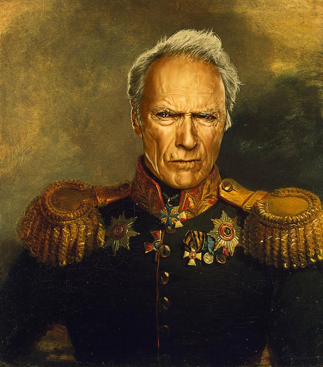 digital art military portraits paintings replace face Steve Payne