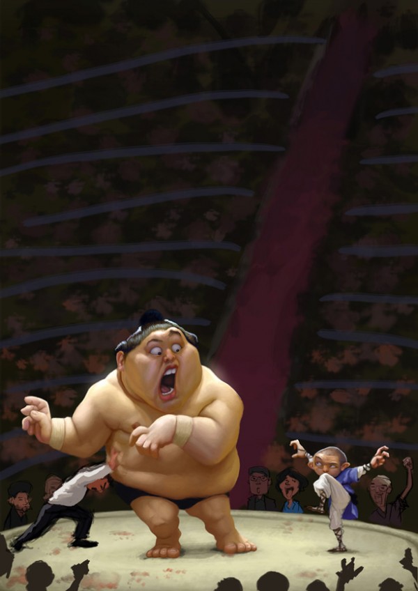 sumo - digital painting