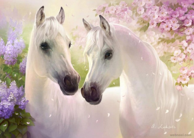 beautiful horse painting