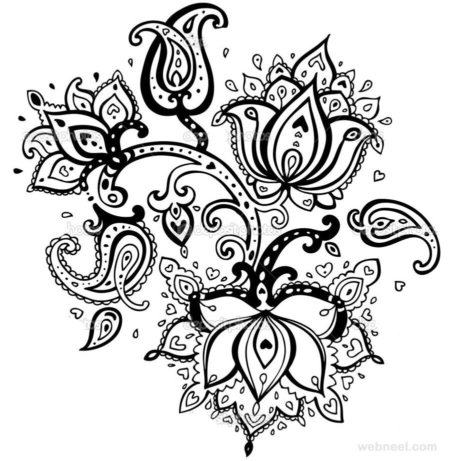Simple Wedding Lineart Flower Border, Wedding Drawing, Flower Drawing,  Border Drawing PNG Transparent Clipart Image and PSD File for Free Download
