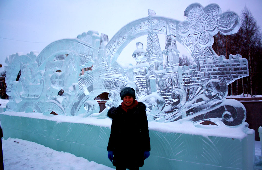big ice sculpture