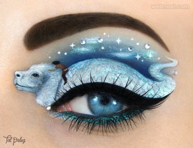 silver lion eye makeup art by tal peleg