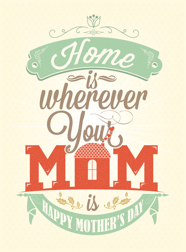 happy mothers day typography designs