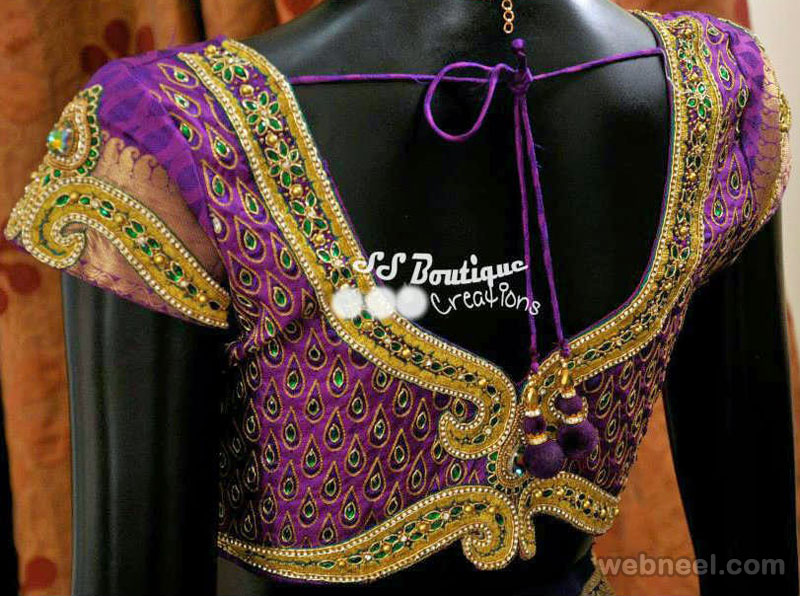 wedding backless blouse design by ps