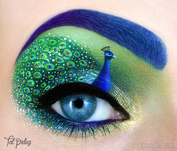 peacock eye makeup idea