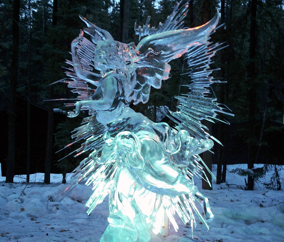 cupid ice sculpture