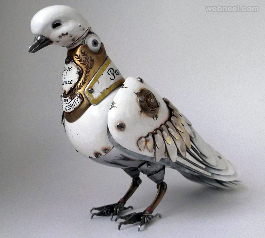bird metal sculpture by igor verniy