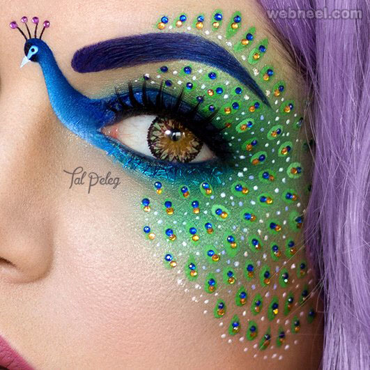 peacock eye makeup idea