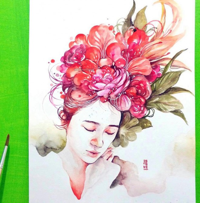 vibrant watercolor painting by luqmanreza