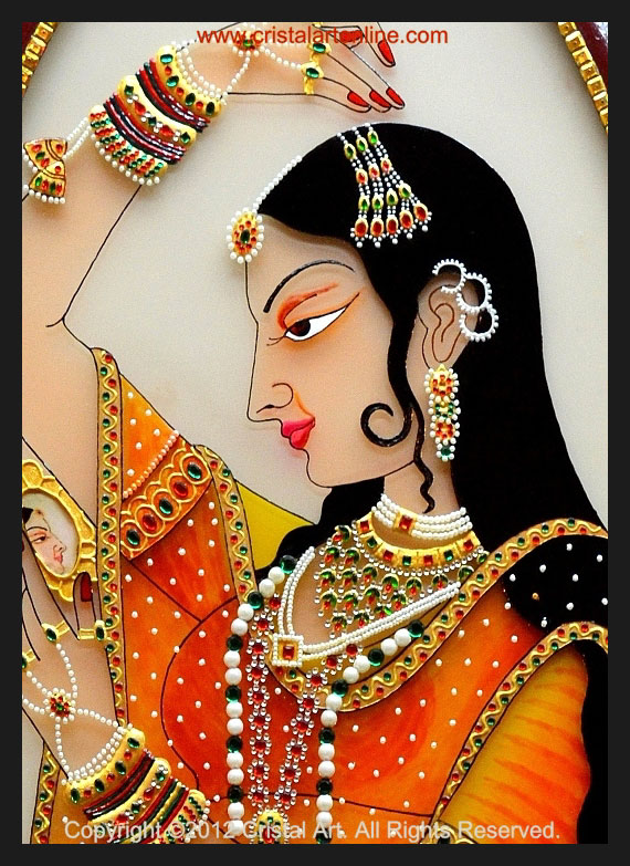 rajput painting princess by cristalartonline