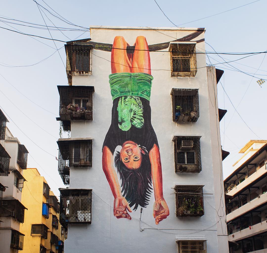 indian street art dizzy by startfoundation