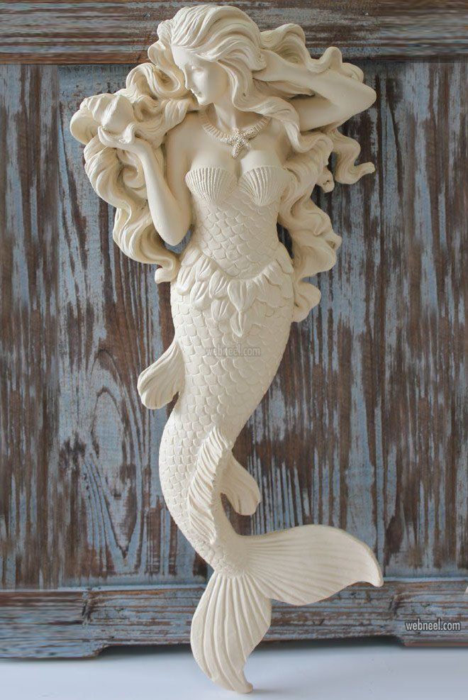 mermaid sculpture by californiaseashell