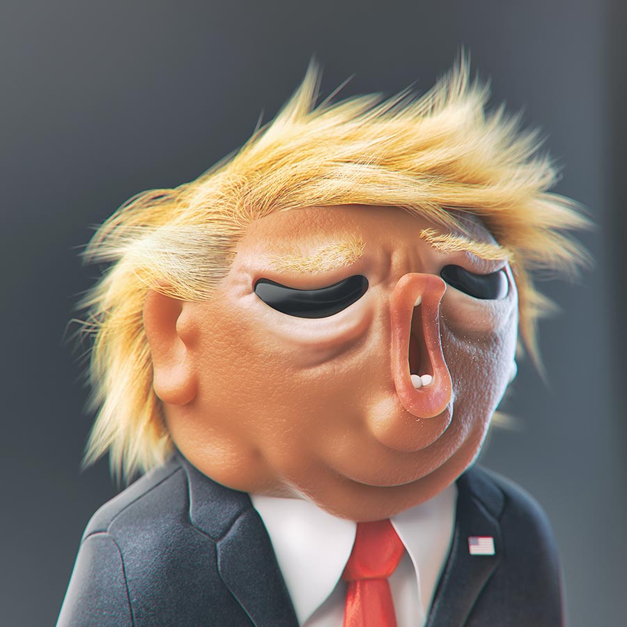 Funny 3d Model Design Trump By Zigor Samaniego 1