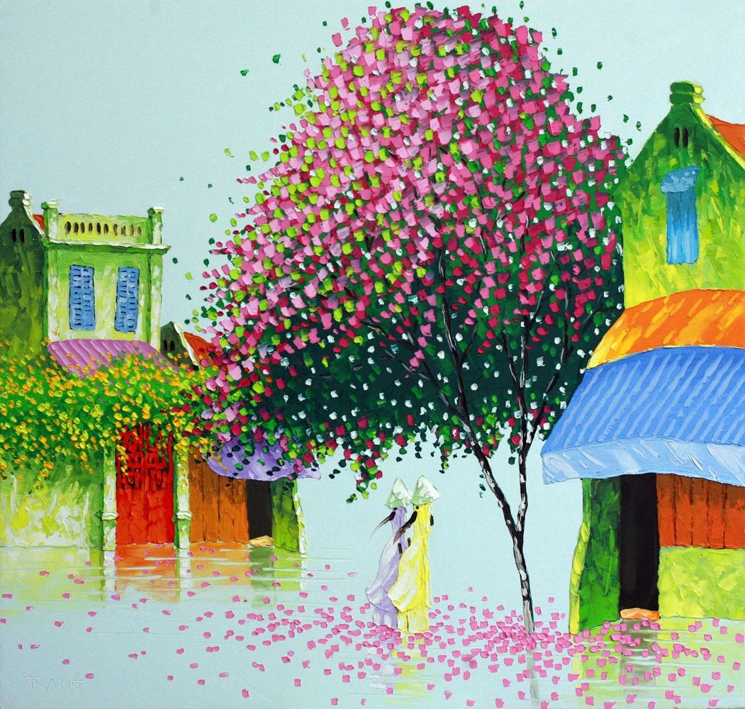 oil paintings wind by phan thu trang