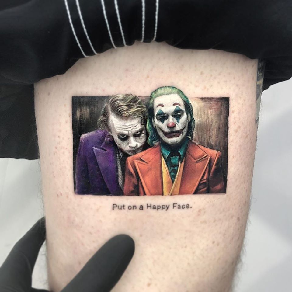 tattoo portrait joker by eden kozo