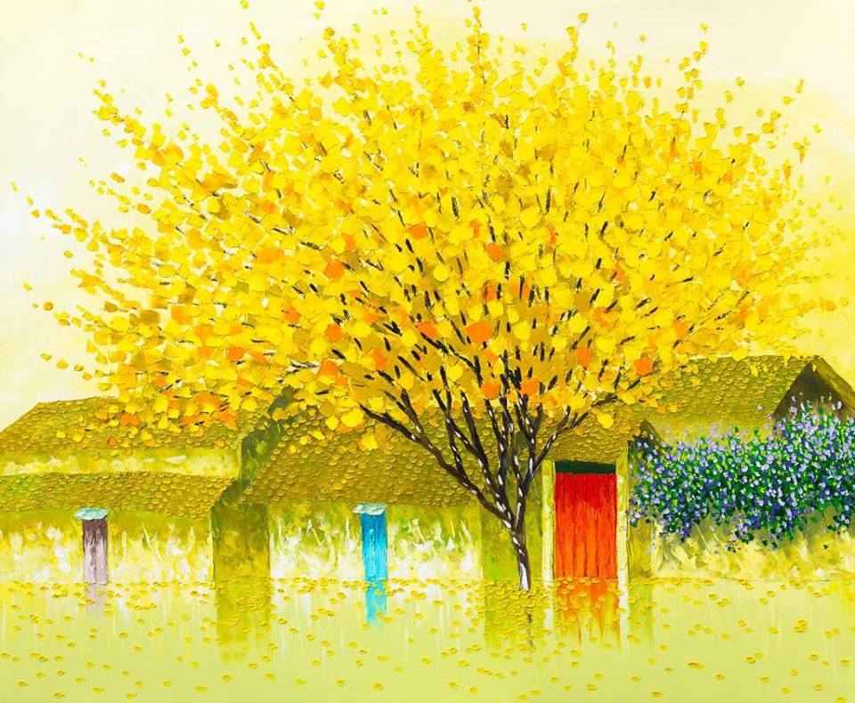 oil paintings autumn by phan thu trang