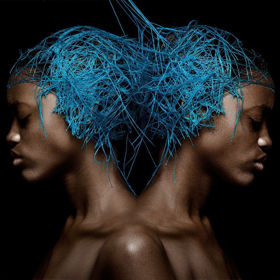 artwork blue hair