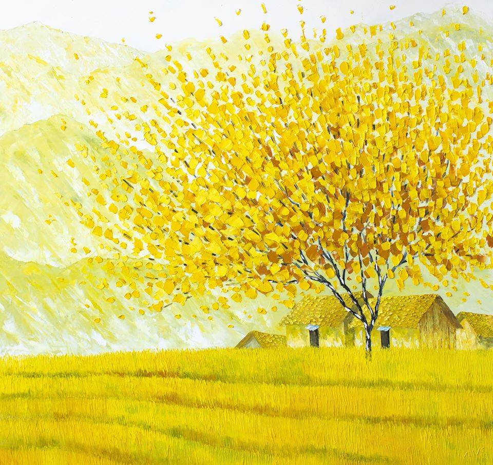 oil paintings fields by phan thu trang