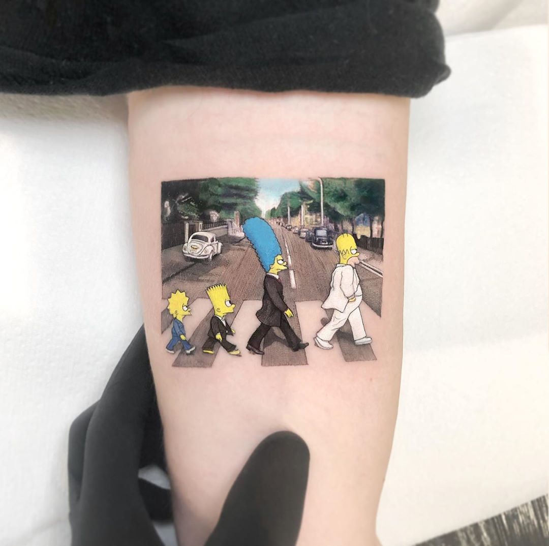 tattoo funny simpsons by eden kozo
