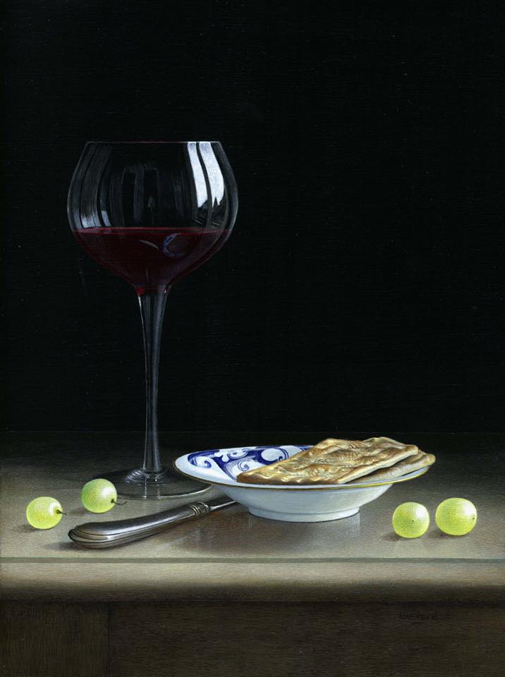 acrylic still life painting crackers by tim gustard