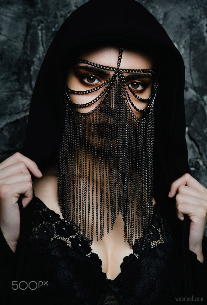 portrait photography frost woman by daria klepikova